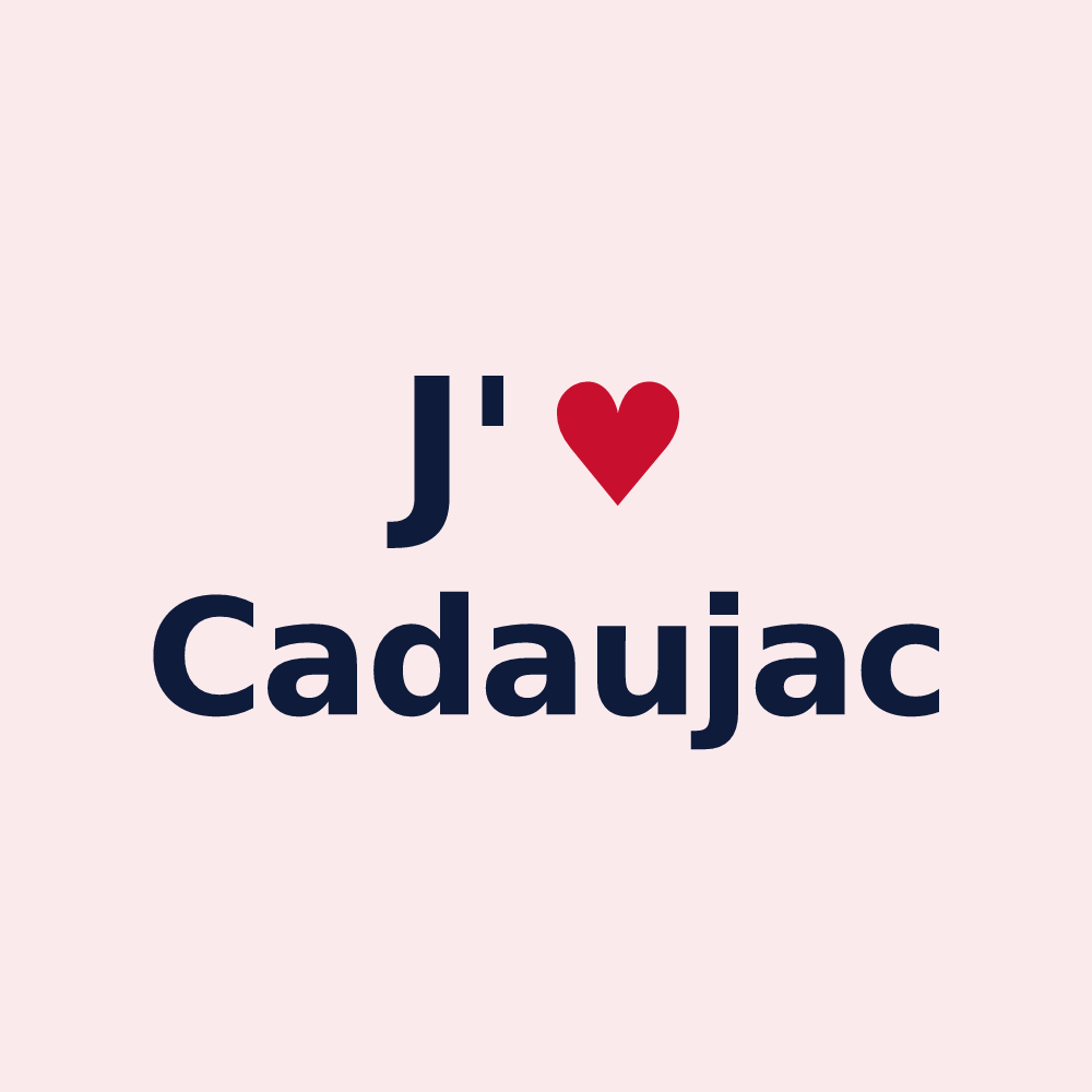 Magnet personnalisé Cadaujac — design J'aime Cadaujac