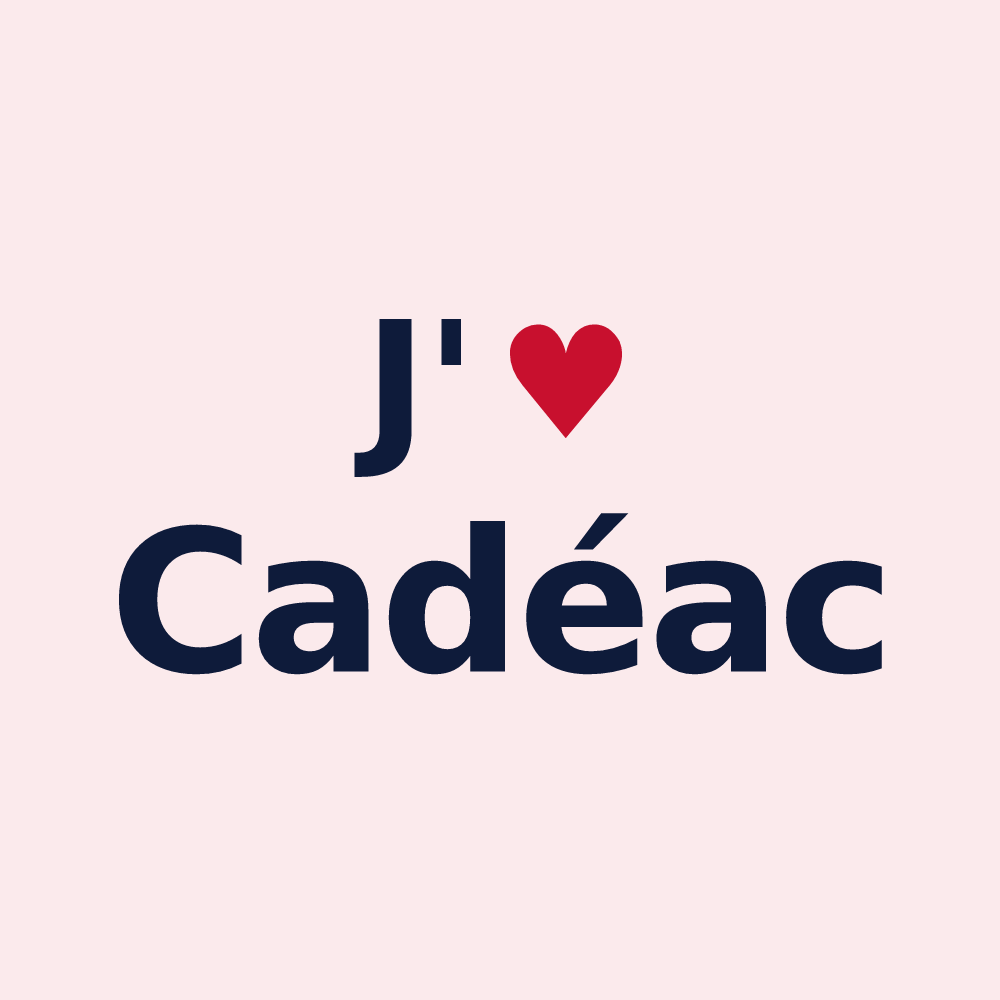 Magnet personnalisé Cadéac — design J'aime Cadéac