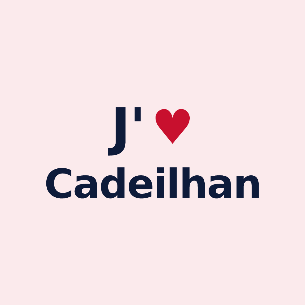 Magnet personnalisé Cadeilhan — design J'aime Cadeilhan