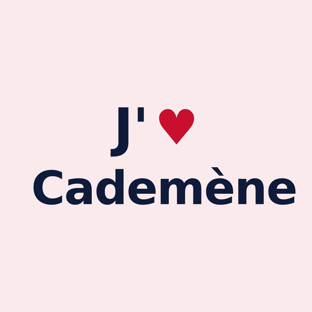 Magnet personnalisé Cademène — design J'aime Cademène
