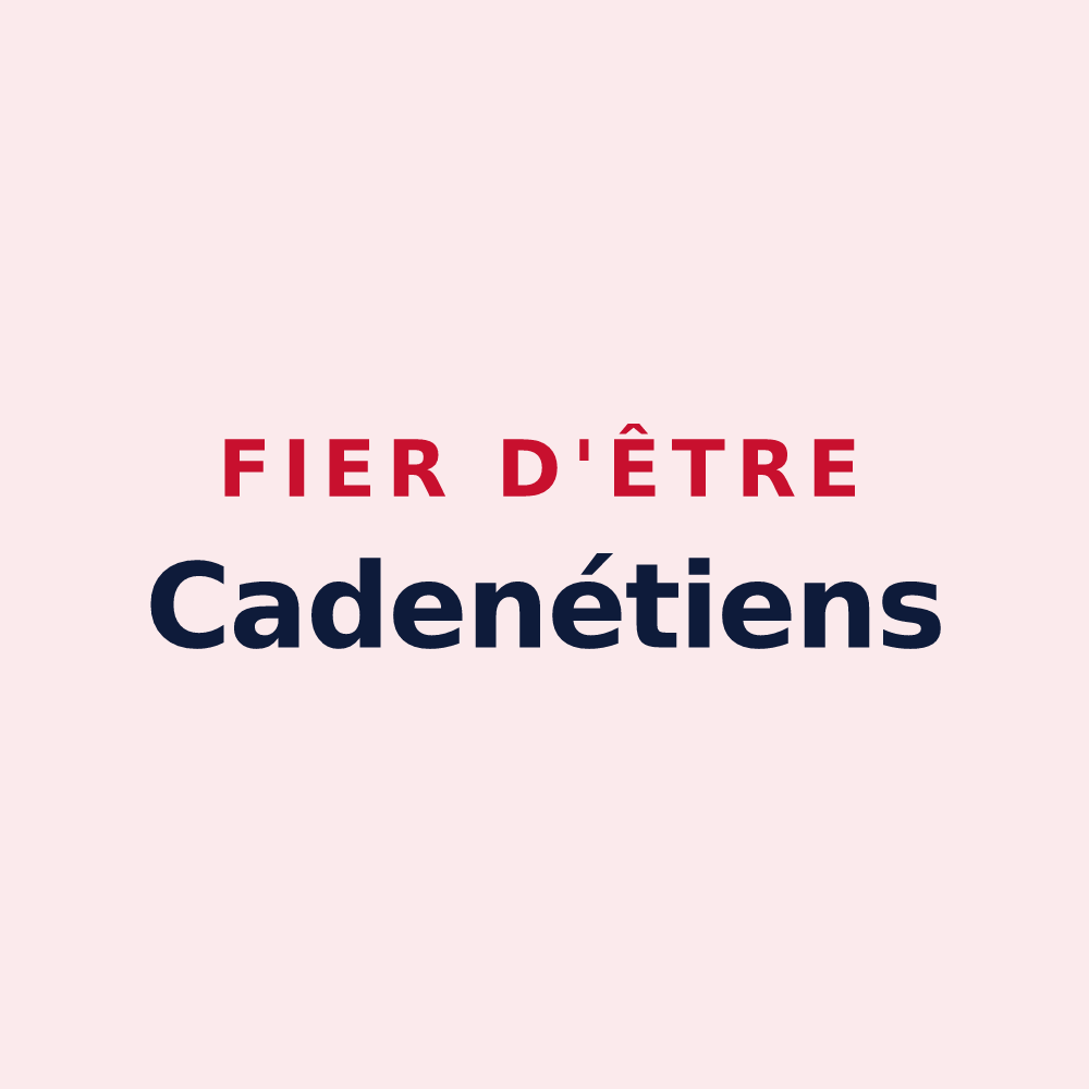 Magnet « Fier d'être Cadenétiens » — design pour Cadenet