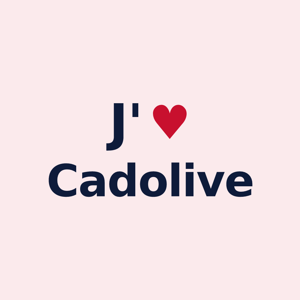 Magnet personnalisé Cadolive — design J'aime Cadolive