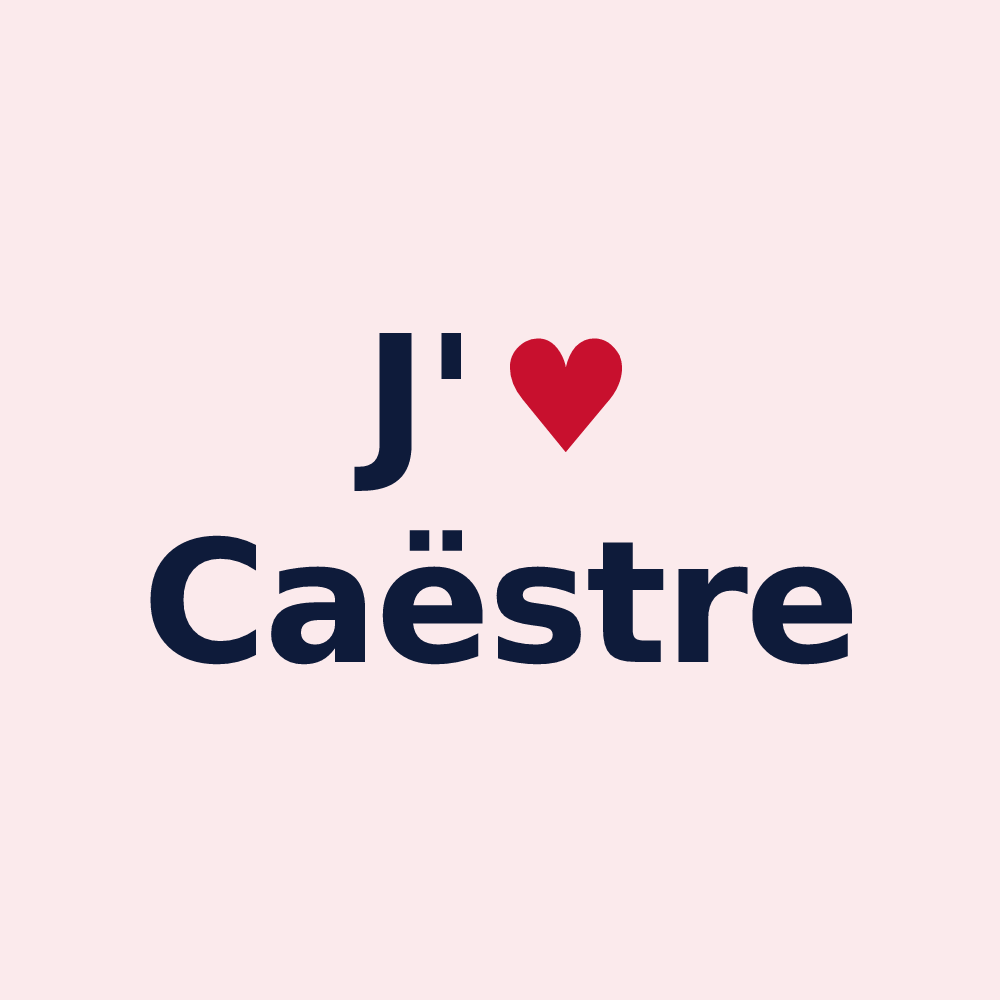 Magnet personnalisé Caëstre — design J'aime Caëstre