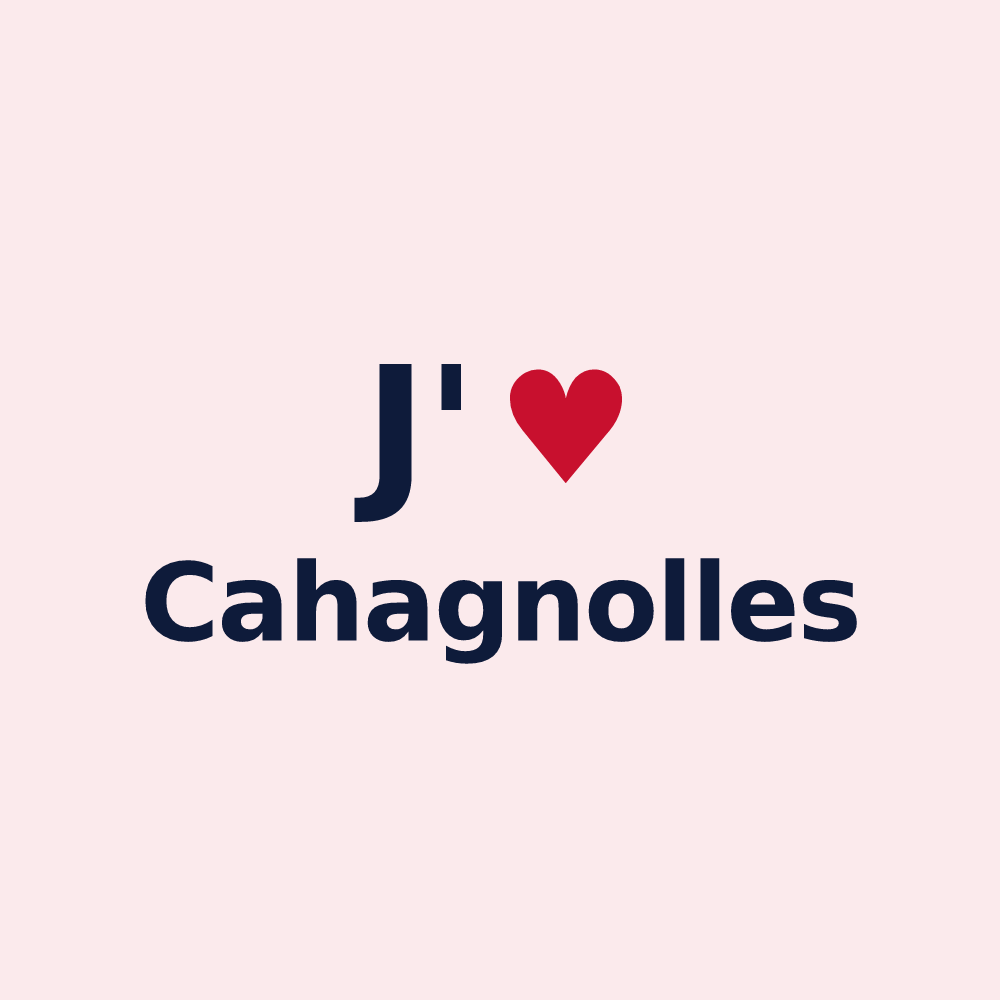 Magnet personnalisé Cahagnolles — design J'aime Cahagnolles