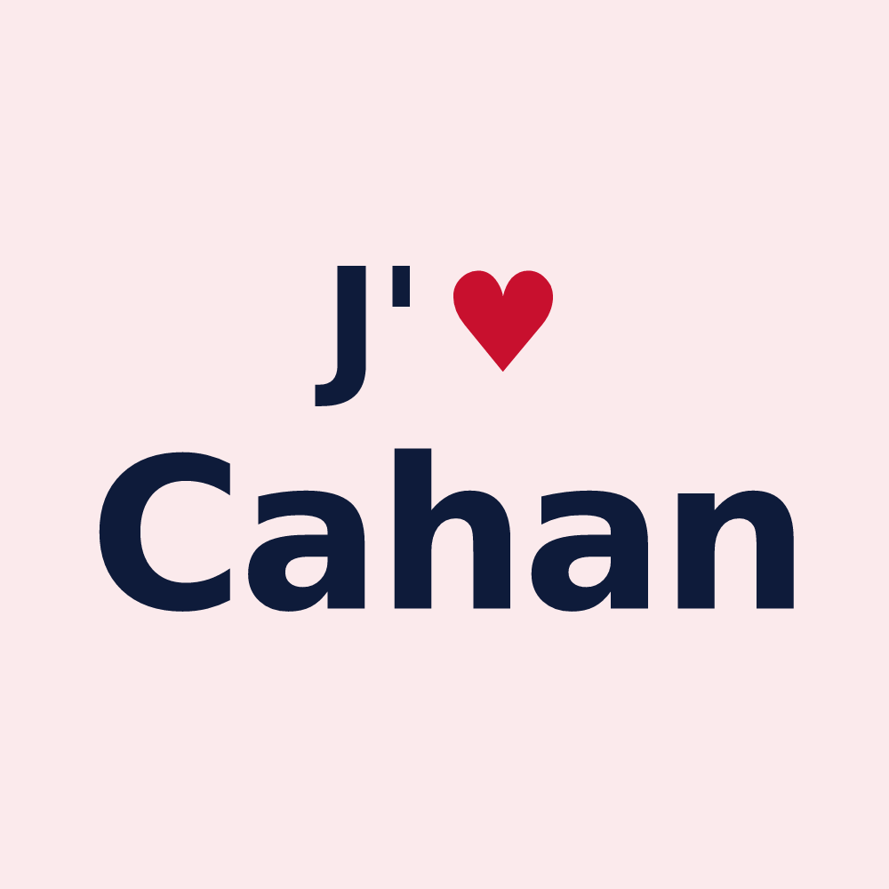 Magnet personnalisé Cahan — design J'aime Cahan