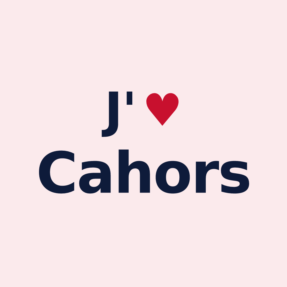 Magnet personnalisé Cahors — design J'aime Cahors
