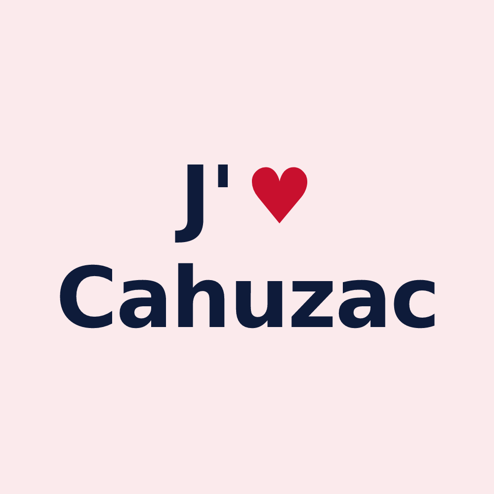 Magnet personnalisé Cahuzac — design J'aime Cahuzac
