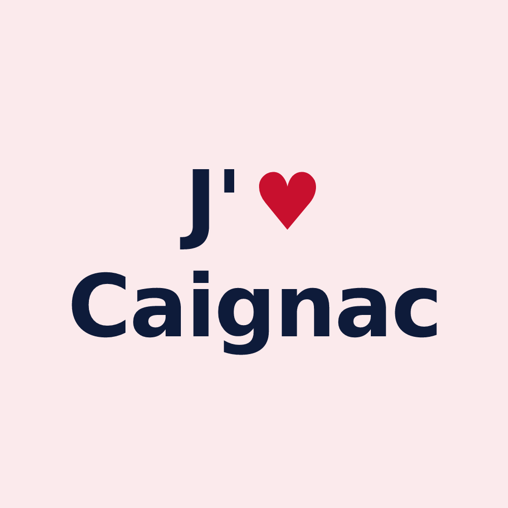 Magnet personnalisé Caignac — design J'aime Caignac