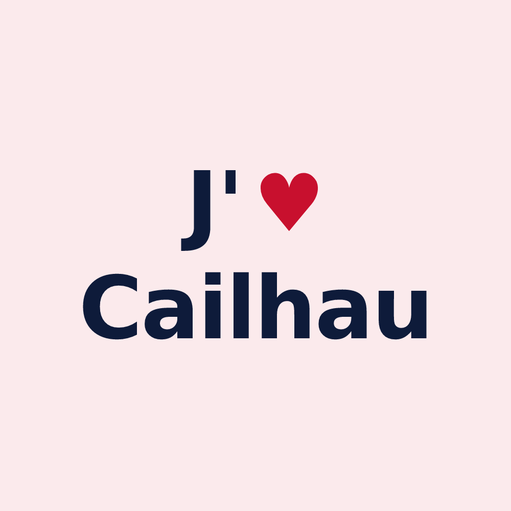 Magnet personnalisé Cailhau — design J'aime Cailhau