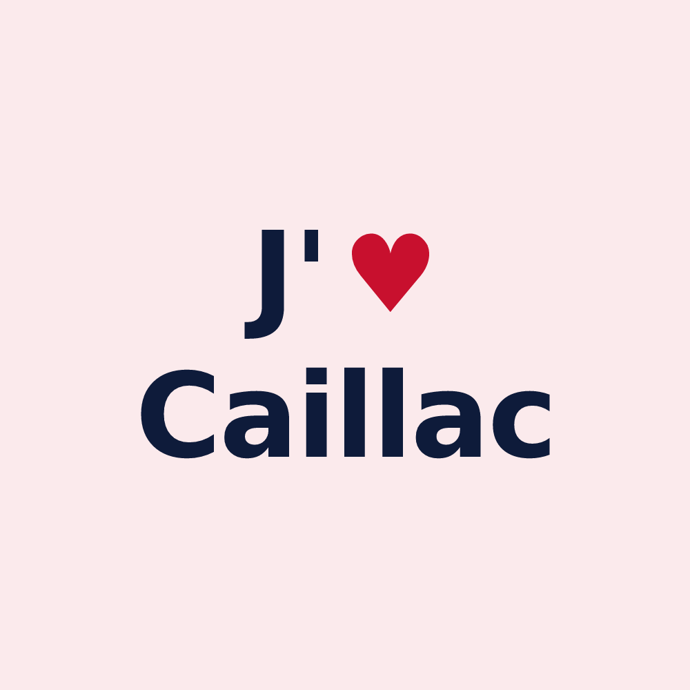 Magnet personnalisé Caillac — design J'aime Caillac