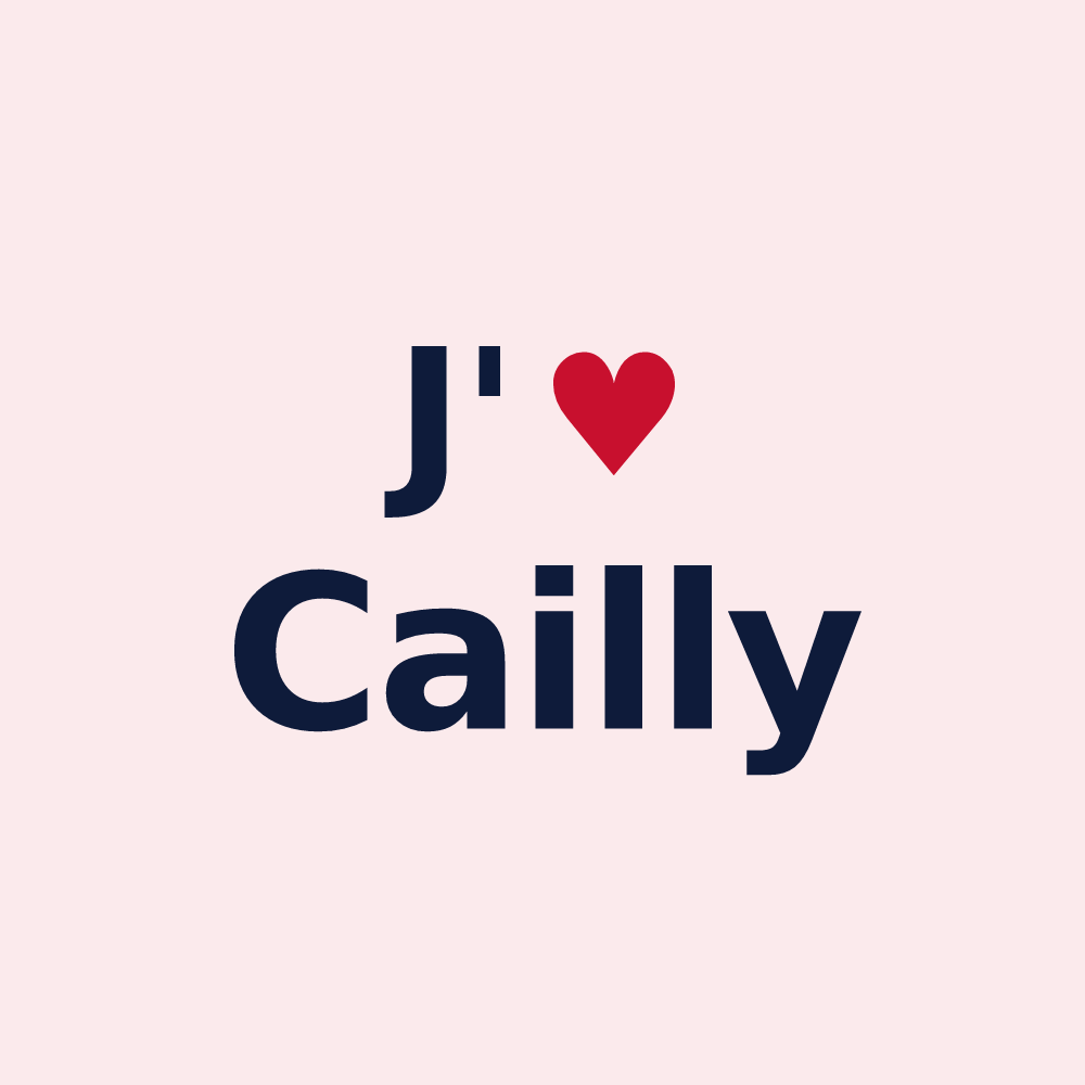 Magnet personnalisé Cailly — design J'aime Cailly