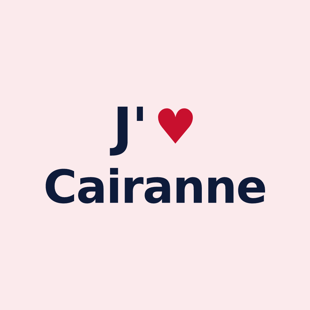 Magnet personnalisé Cairanne — design J'aime Cairanne