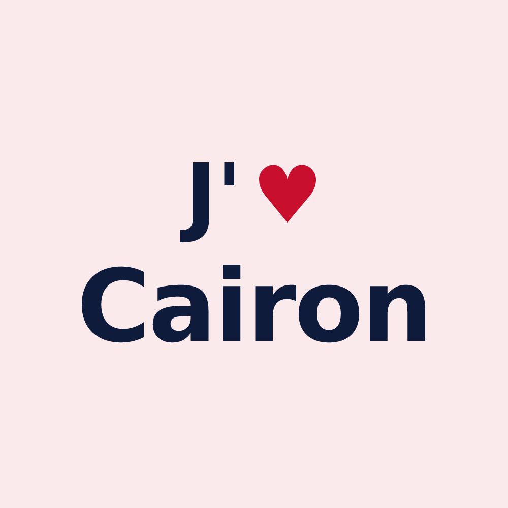 Magnet personnalisé Cairon — design « J'aime Cairon » imprimé sur le magnet