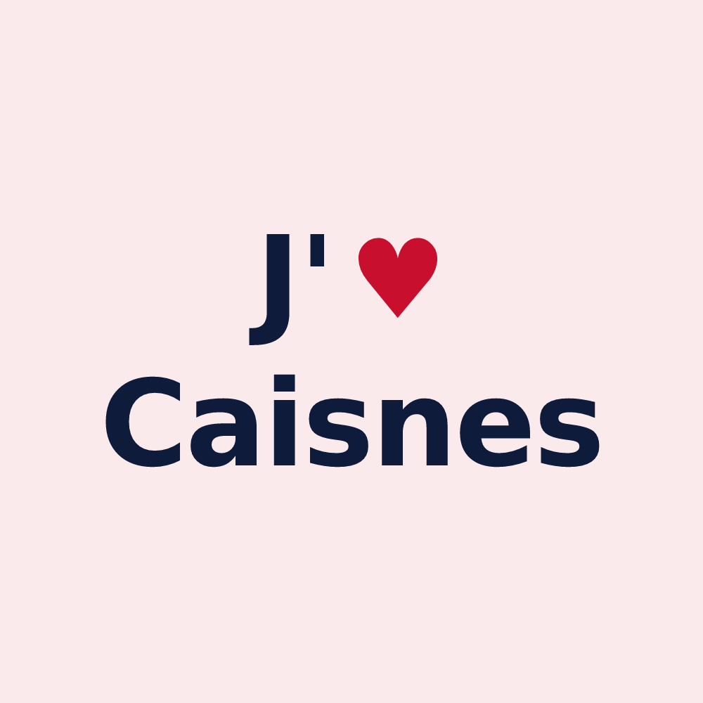 Magnet personnalisé Caisnes — design J'aime Caisnes