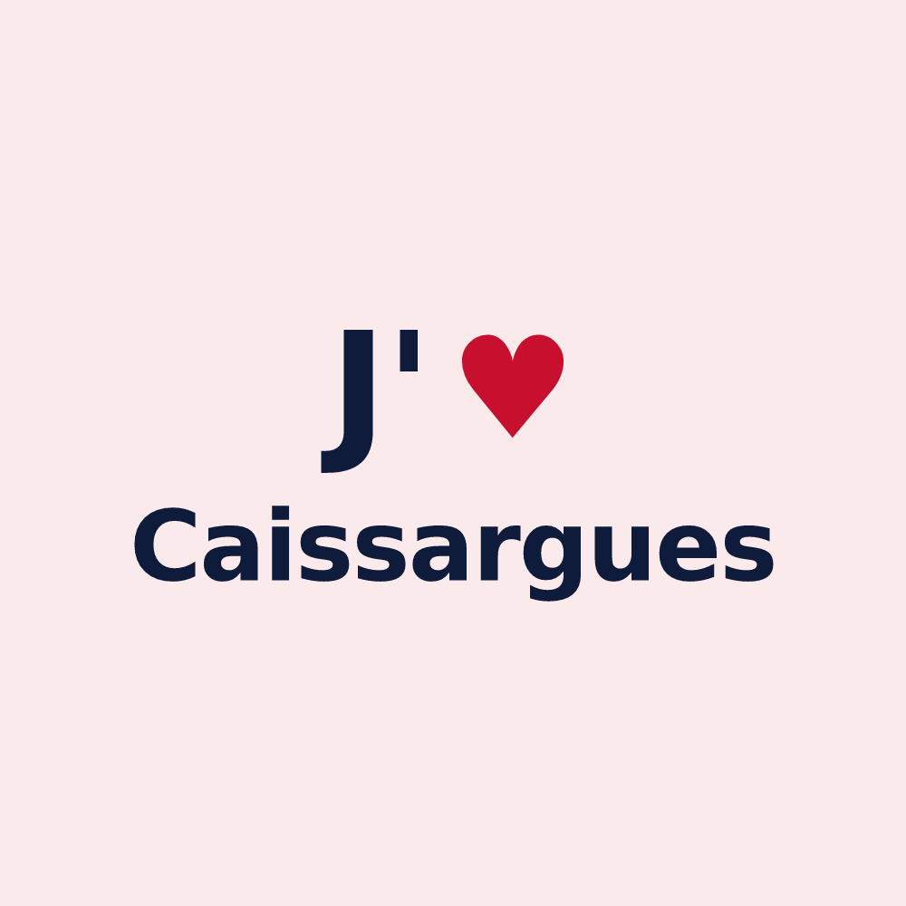 Magnet personnalisé Caissargues — design J'aime Caissargues