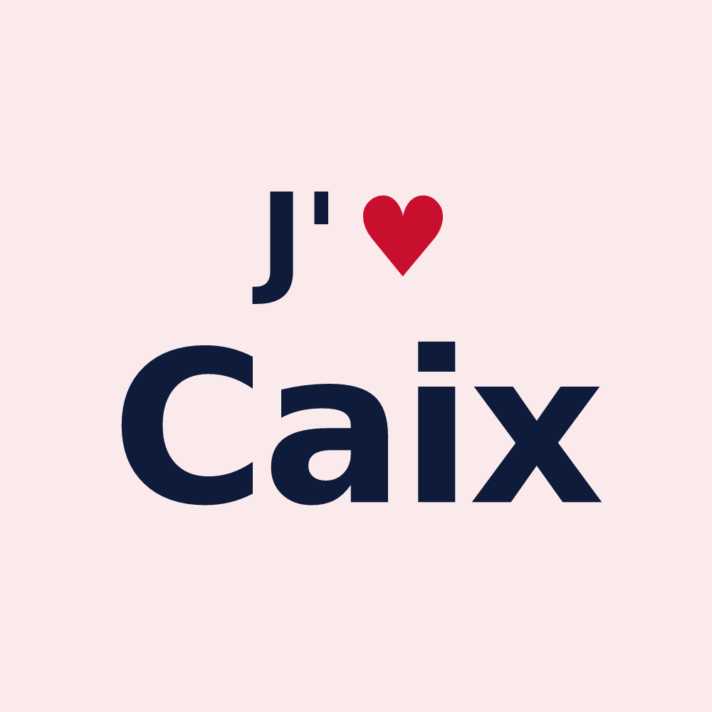 Magnet personnalisé Caix — design J'aime Caix