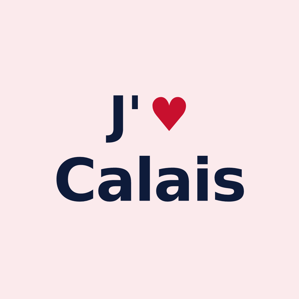 Magnet personnalisé Calais — design J'aime Calais