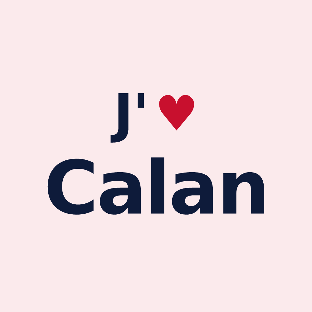 Magnet personnalisé Calan — design J'aime Calan