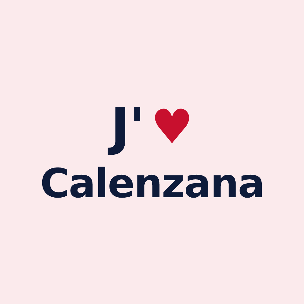 Magnet personnalisé Calenzana — design J'aime Calenzana