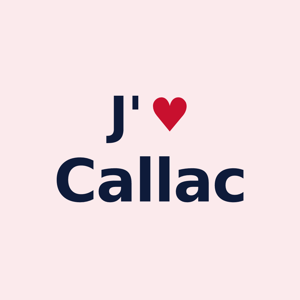 Magnet personnalisé Callac — design J'aime Callac