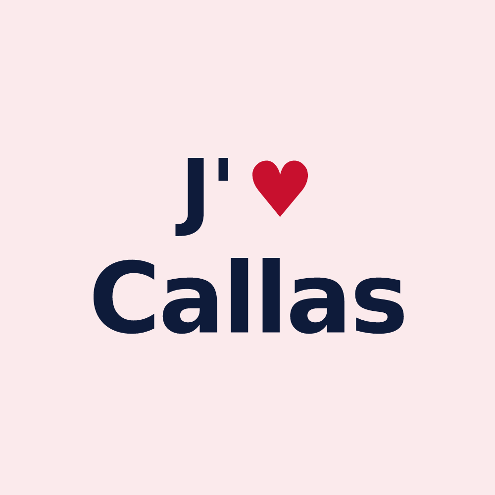 Magnet personnalisé Callas — design J'aime Callas
