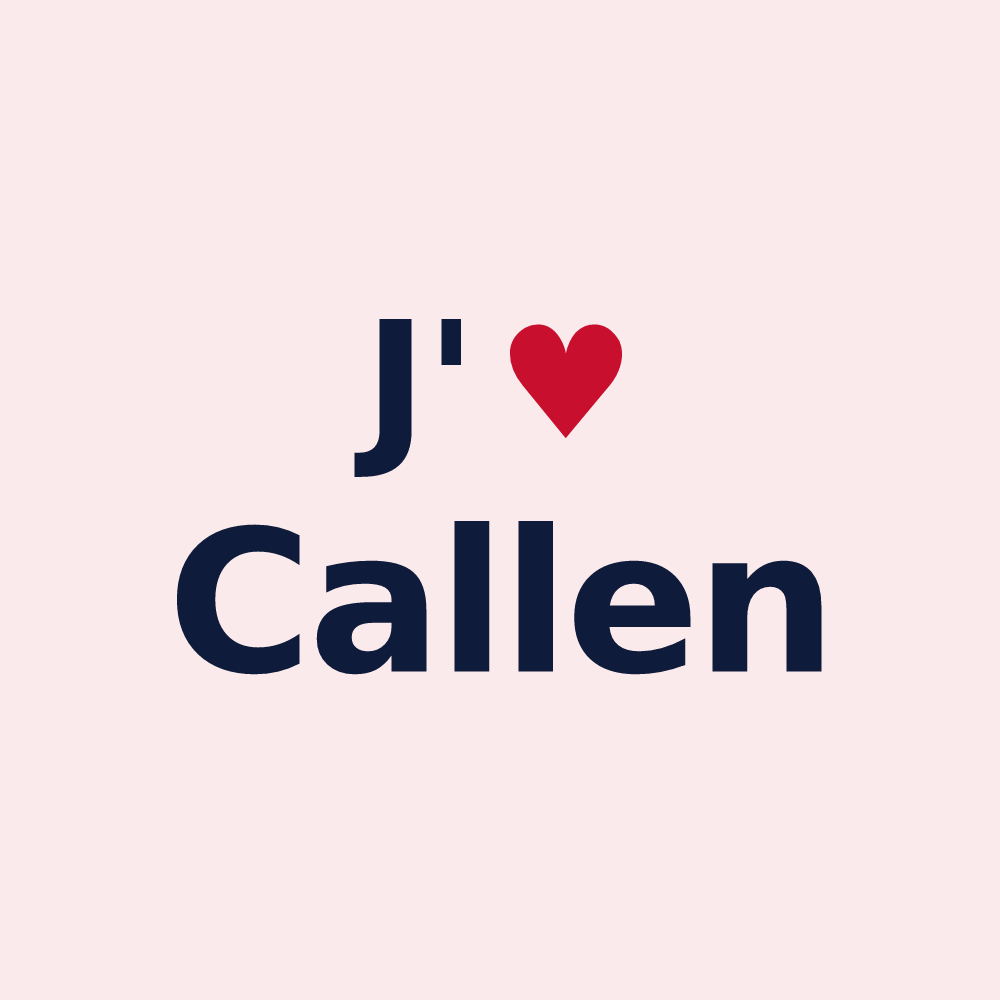 Magnet personnalisé Callen — design J'aime Callen