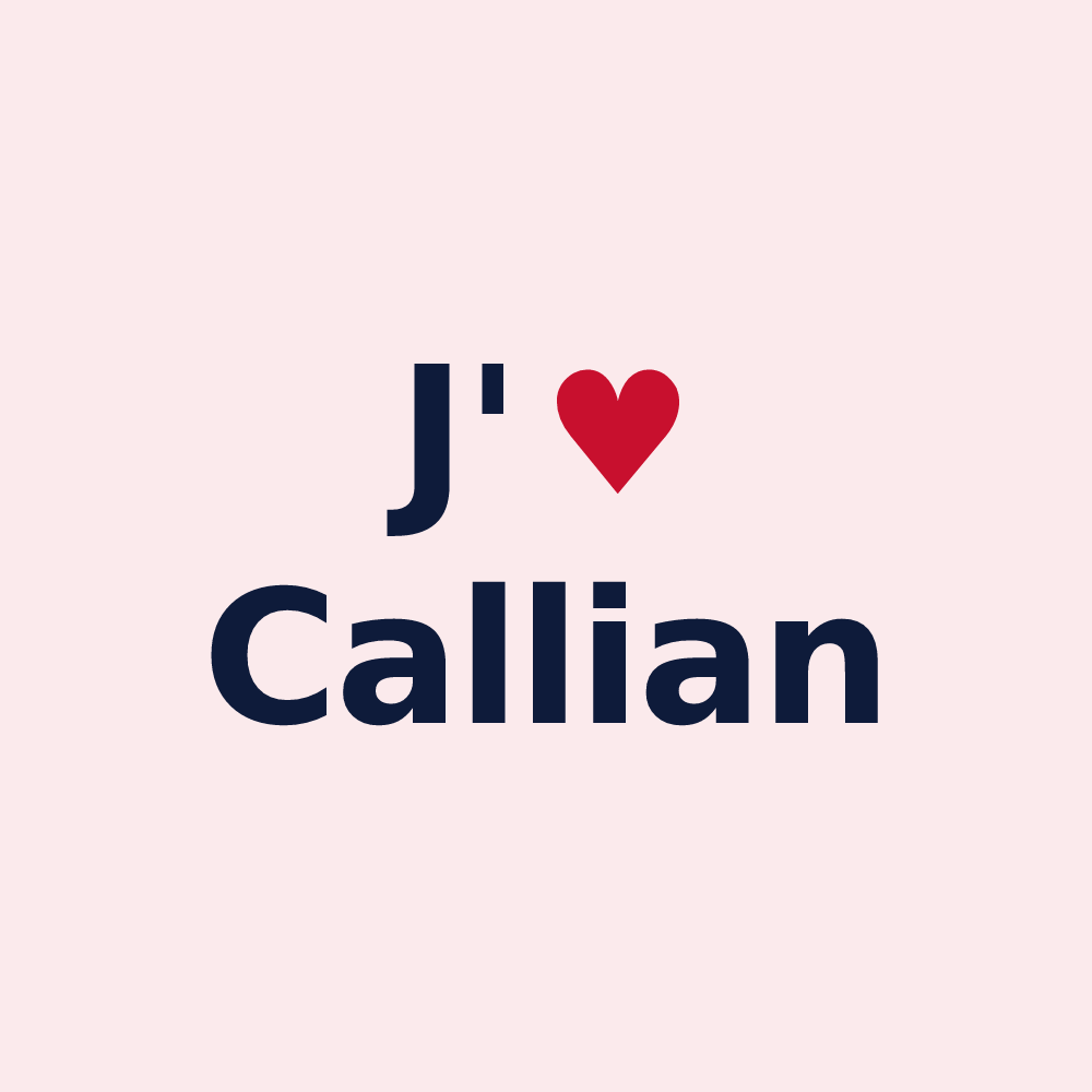 Magnet personnalisé Callian — design J'aime Callian