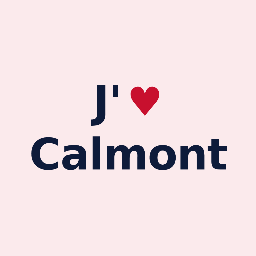 Magnet personnalisé Calmont — design J'aime Calmont