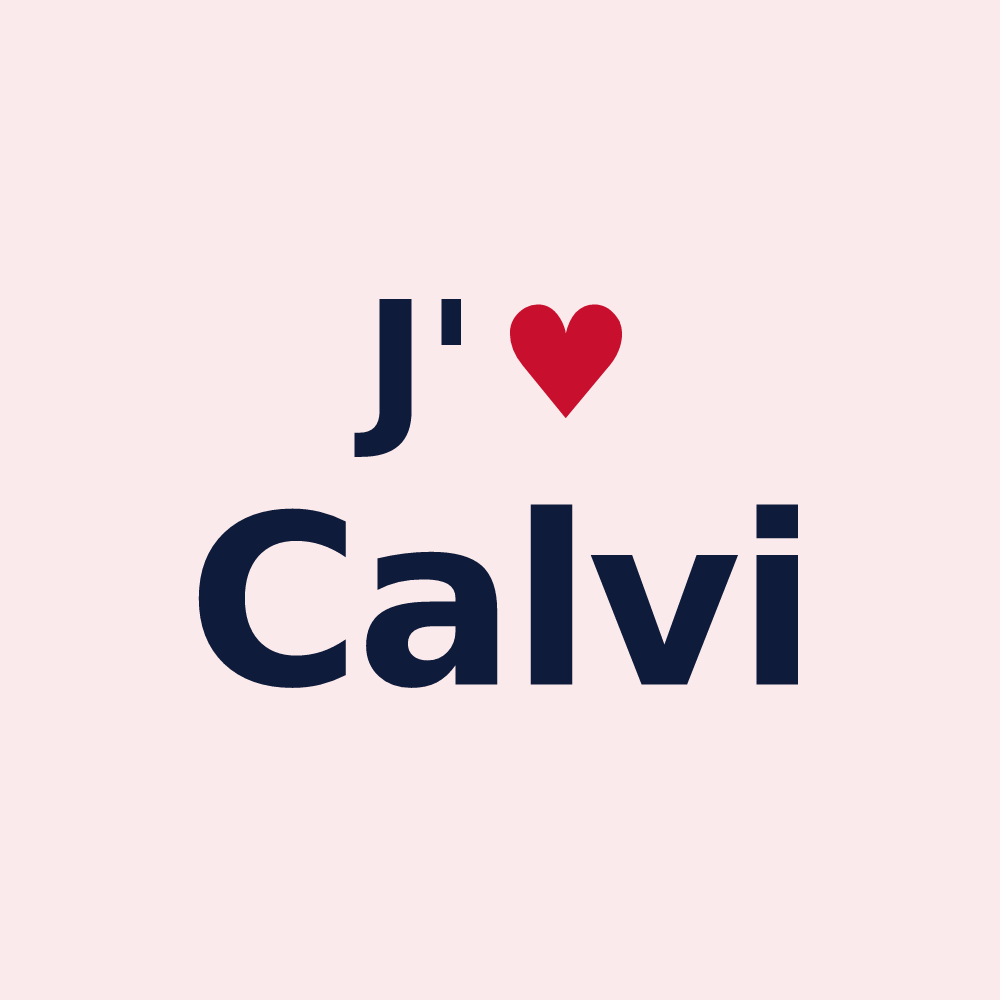 Magnet personnalisé Calvi — design J'aime Calvi