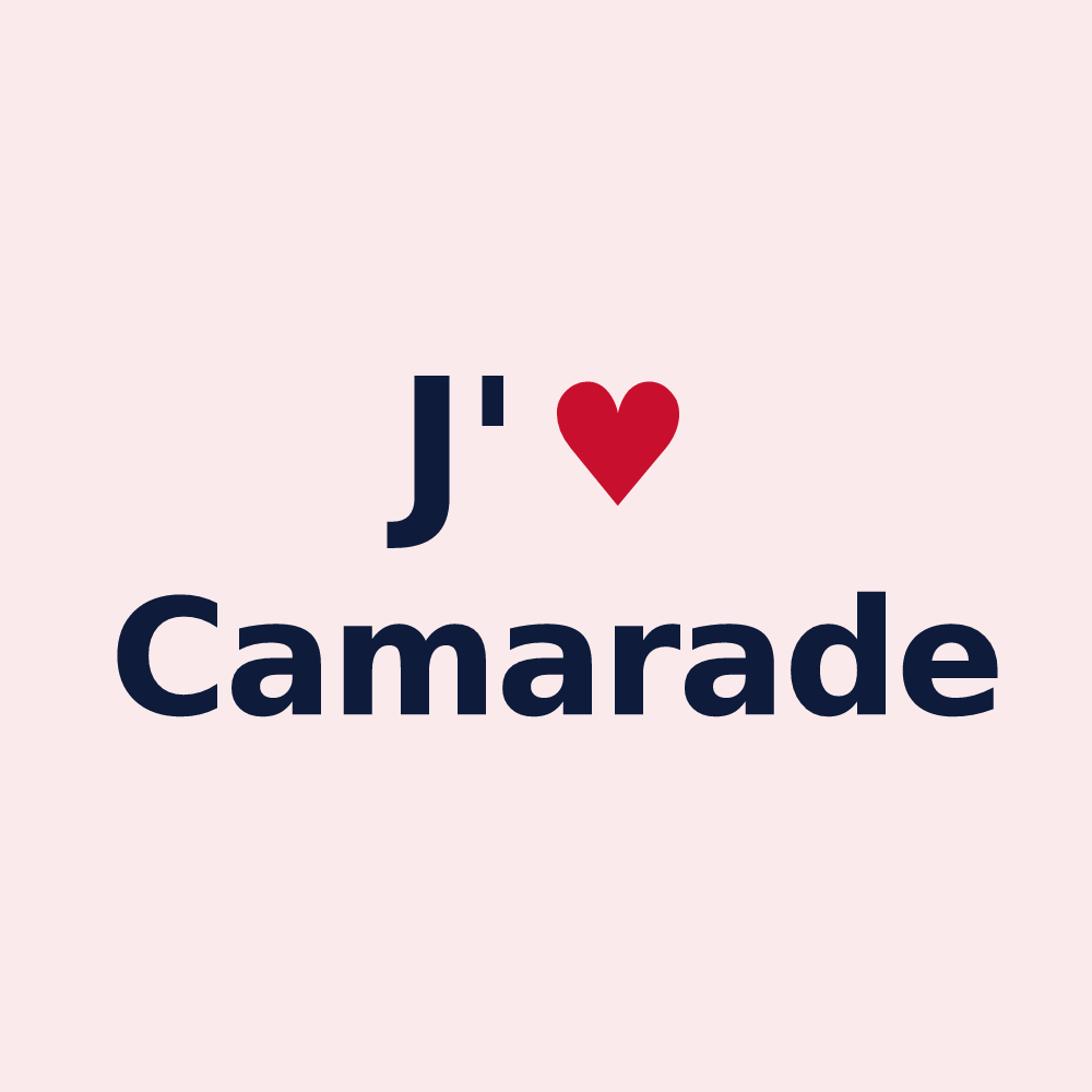 Magnet personnalisé Camarade — design J'aime Camarade