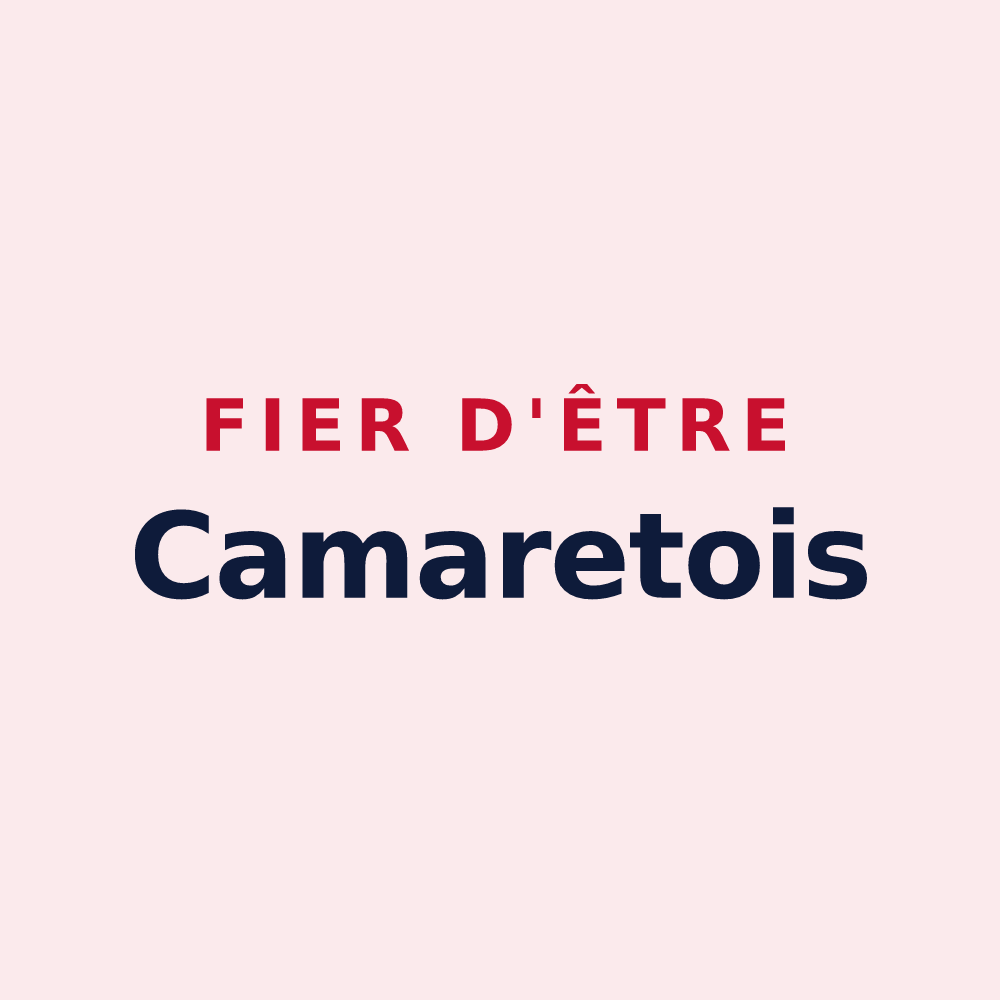 Magnet « Fier d'être Camaretois » — design pour Camaret-sur-Aigues