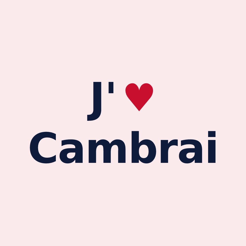 Magnet personnalisé Cambrai — design J'aime Cambrai