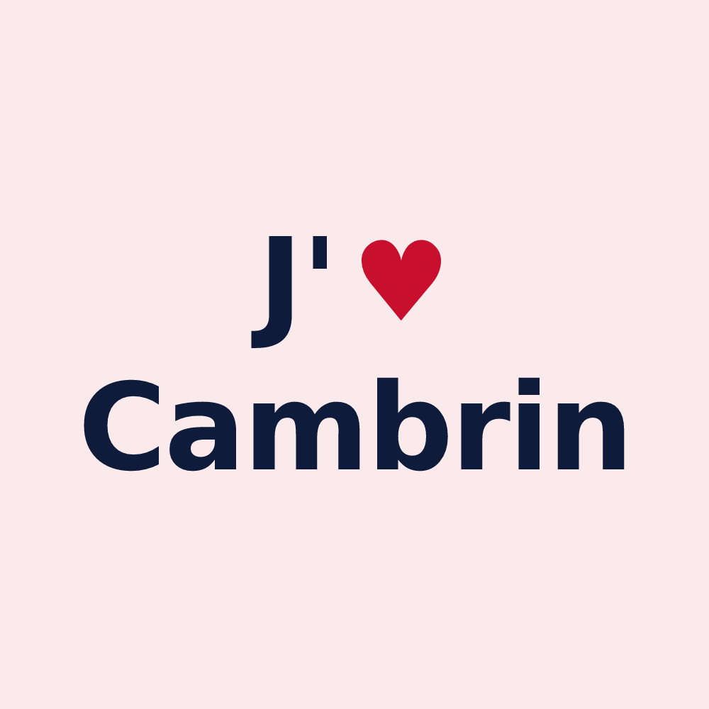 Magnet personnalisé Cambrin — design J'aime Cambrin