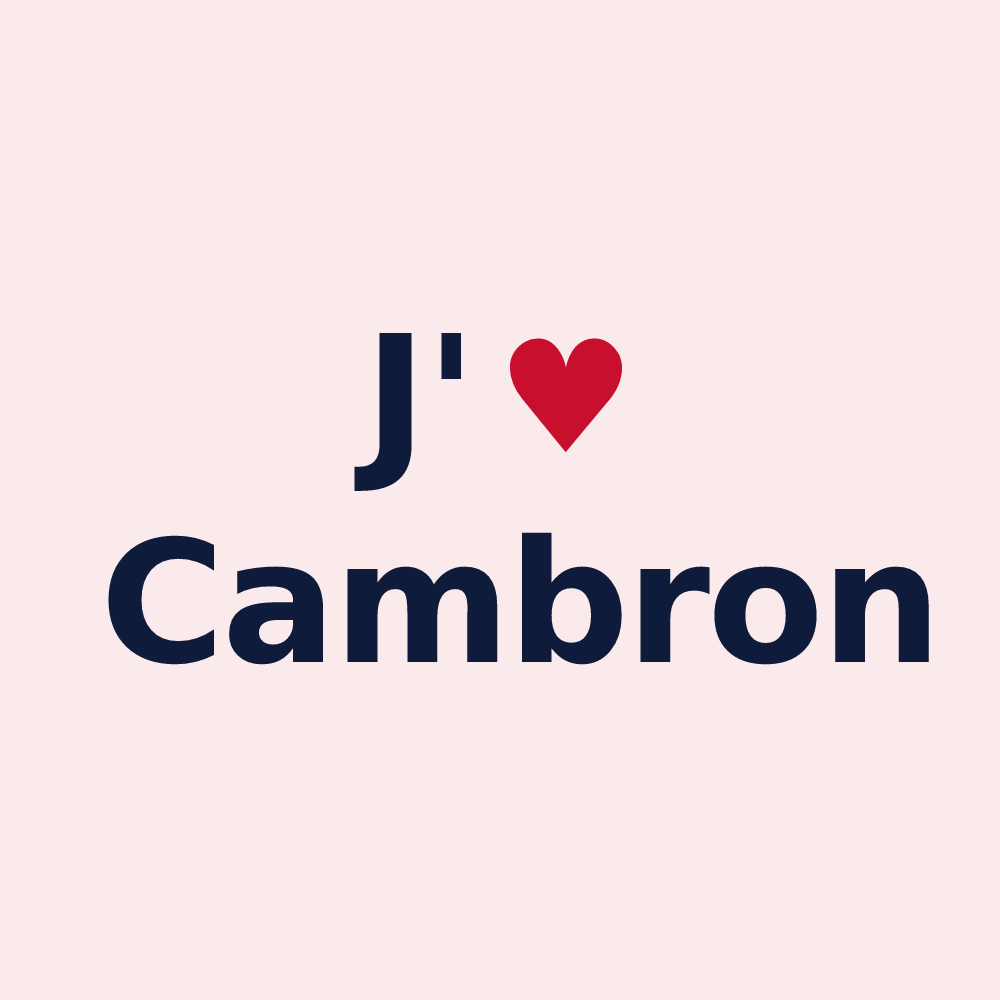 Magnet personnalisé Cambron — design J'aime Cambron