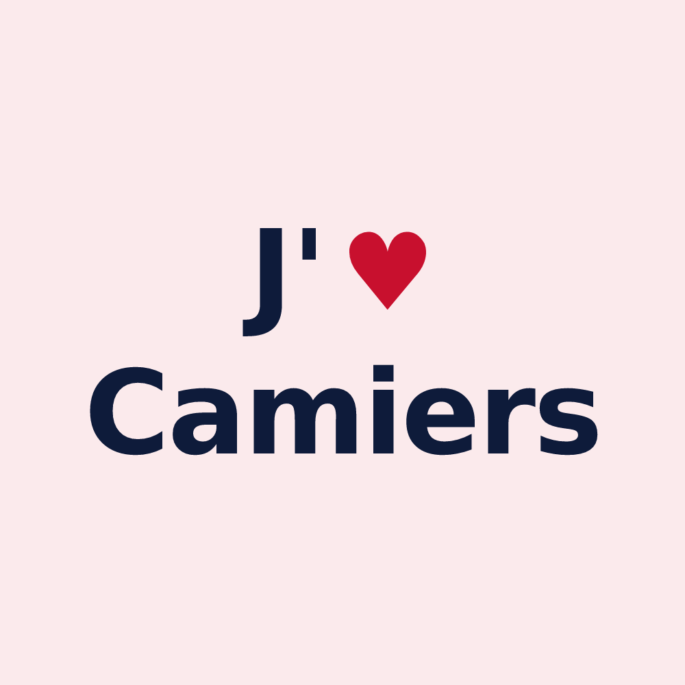 Magnet personnalisé Camiers — design J'aime Camiers