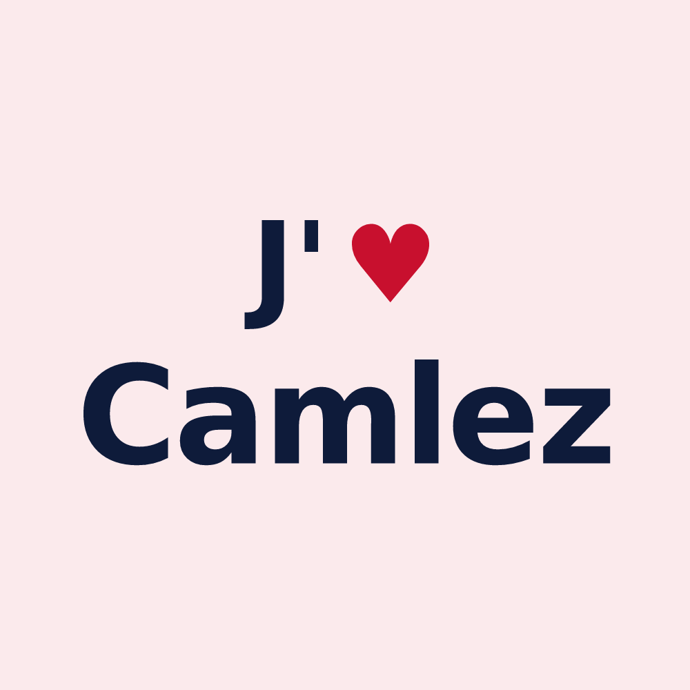 Magnet personnalisé Camlez — design J'aime Camlez