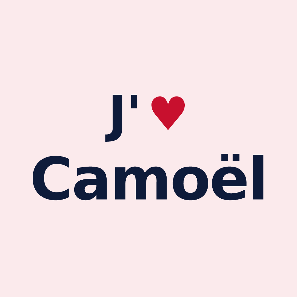 Magnet personnalisé Camoël — design J'aime Camoël