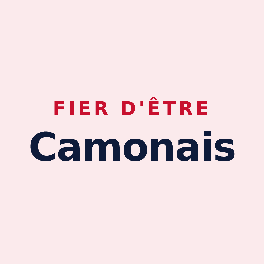 Magnet « Fier d'être Camonais » — design pour Camon