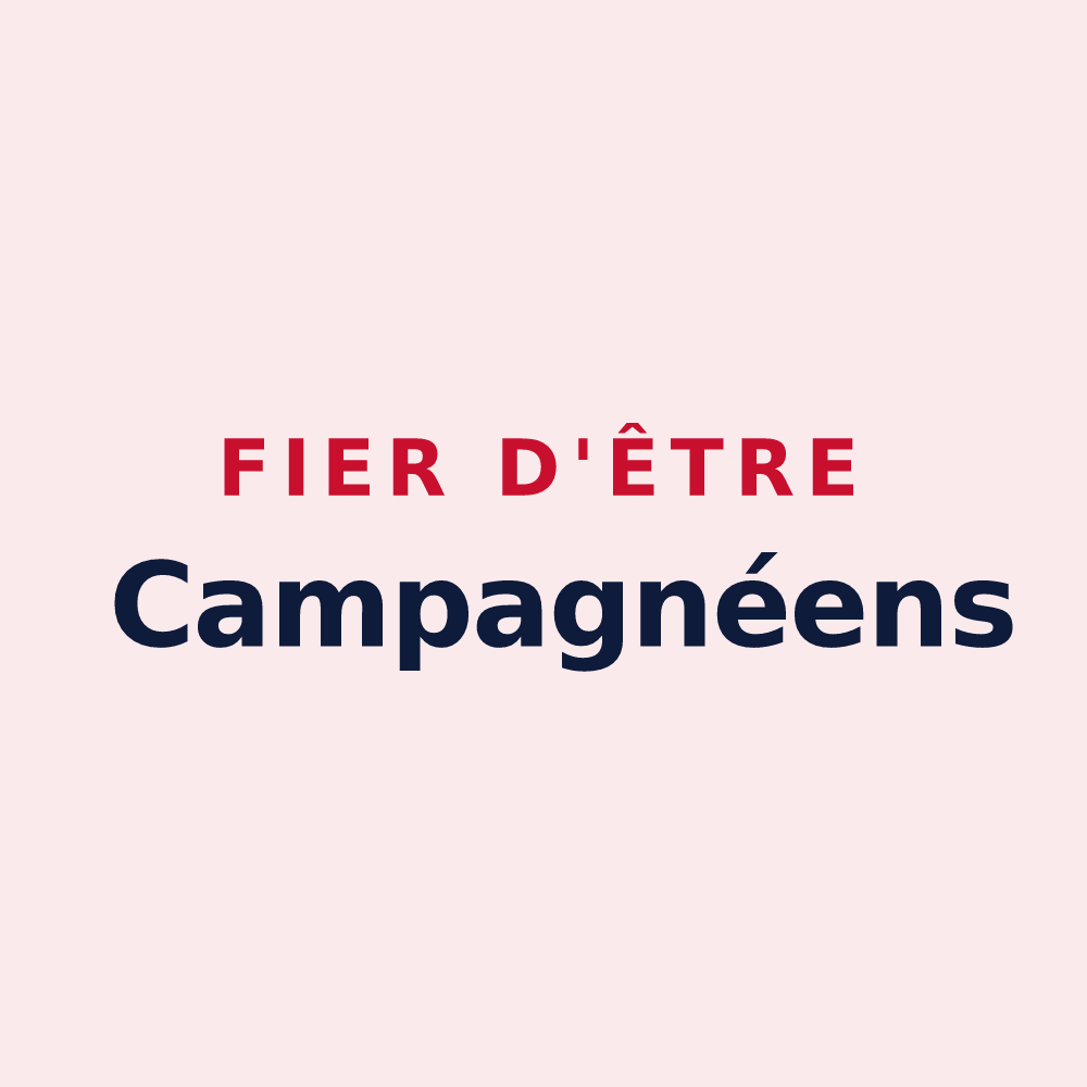 Magnet « Fier d'être Campagnéens » — design pour Campagne-sur-Arize