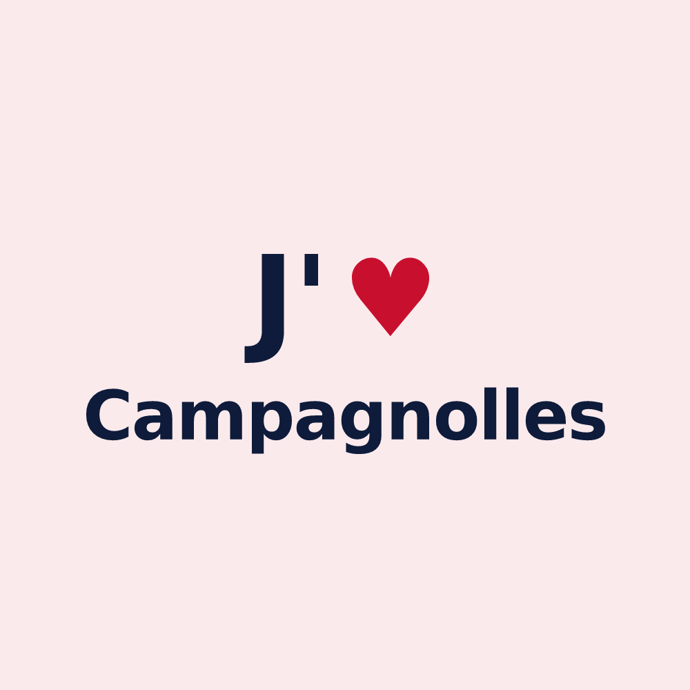 Magnet personnalisé Campagnolles — design J'aime Campagnolles