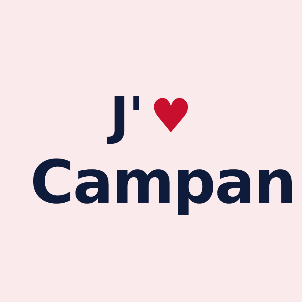 Magnet personnalisé Campan — design J'aime Campan