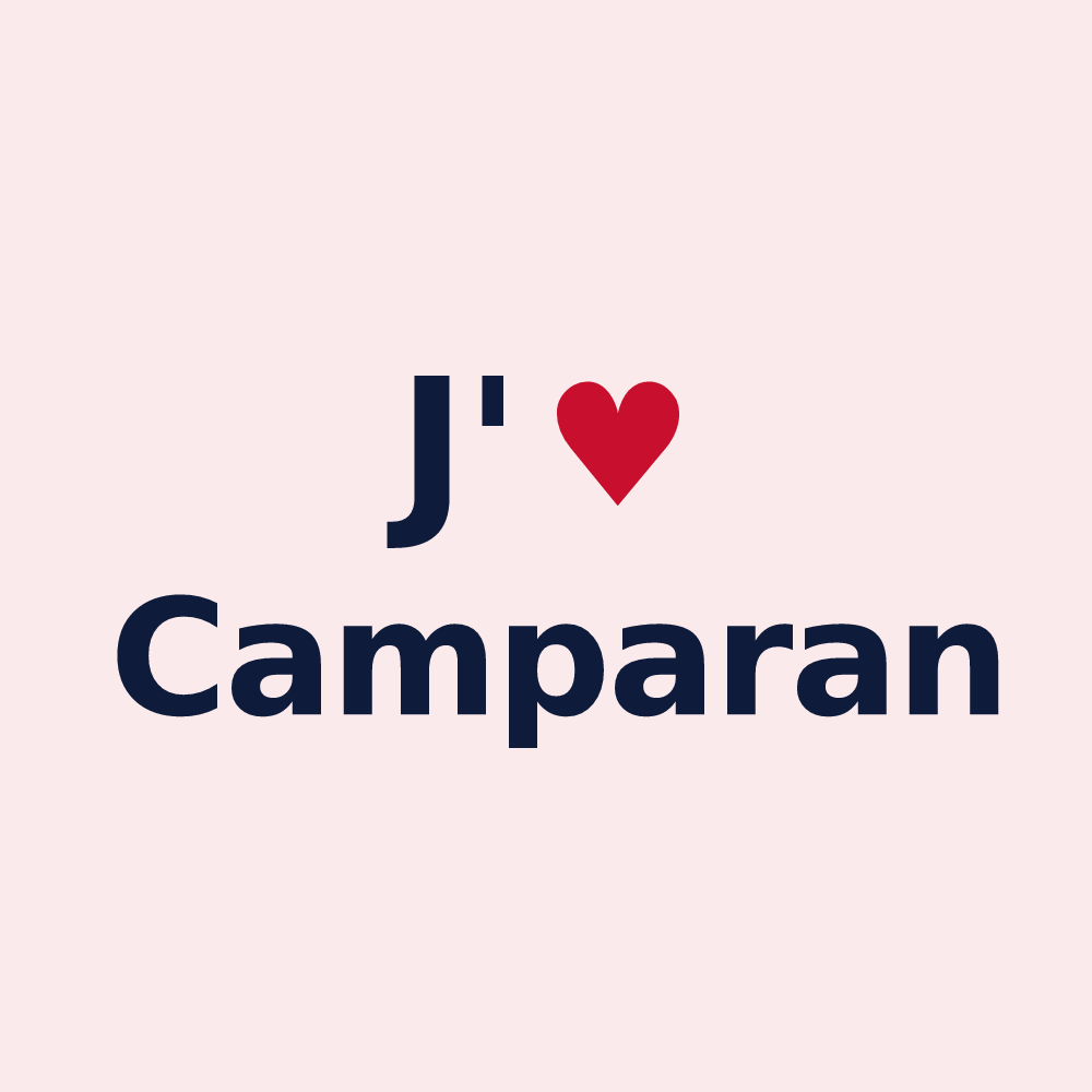 Magnet personnalisé Camparan — design J'aime Camparan
