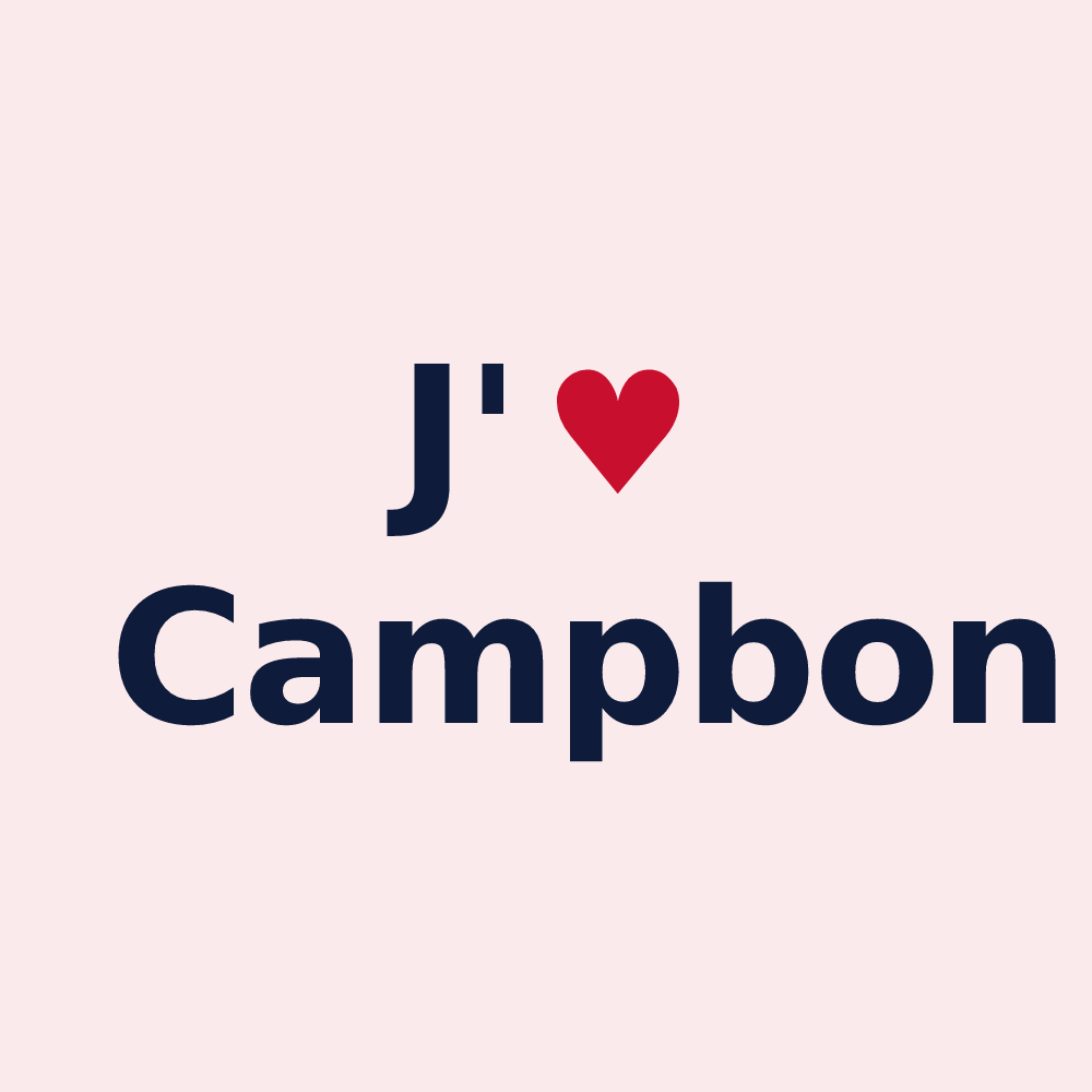 Magnet personnalisé Campbon — design J'aime Campbon