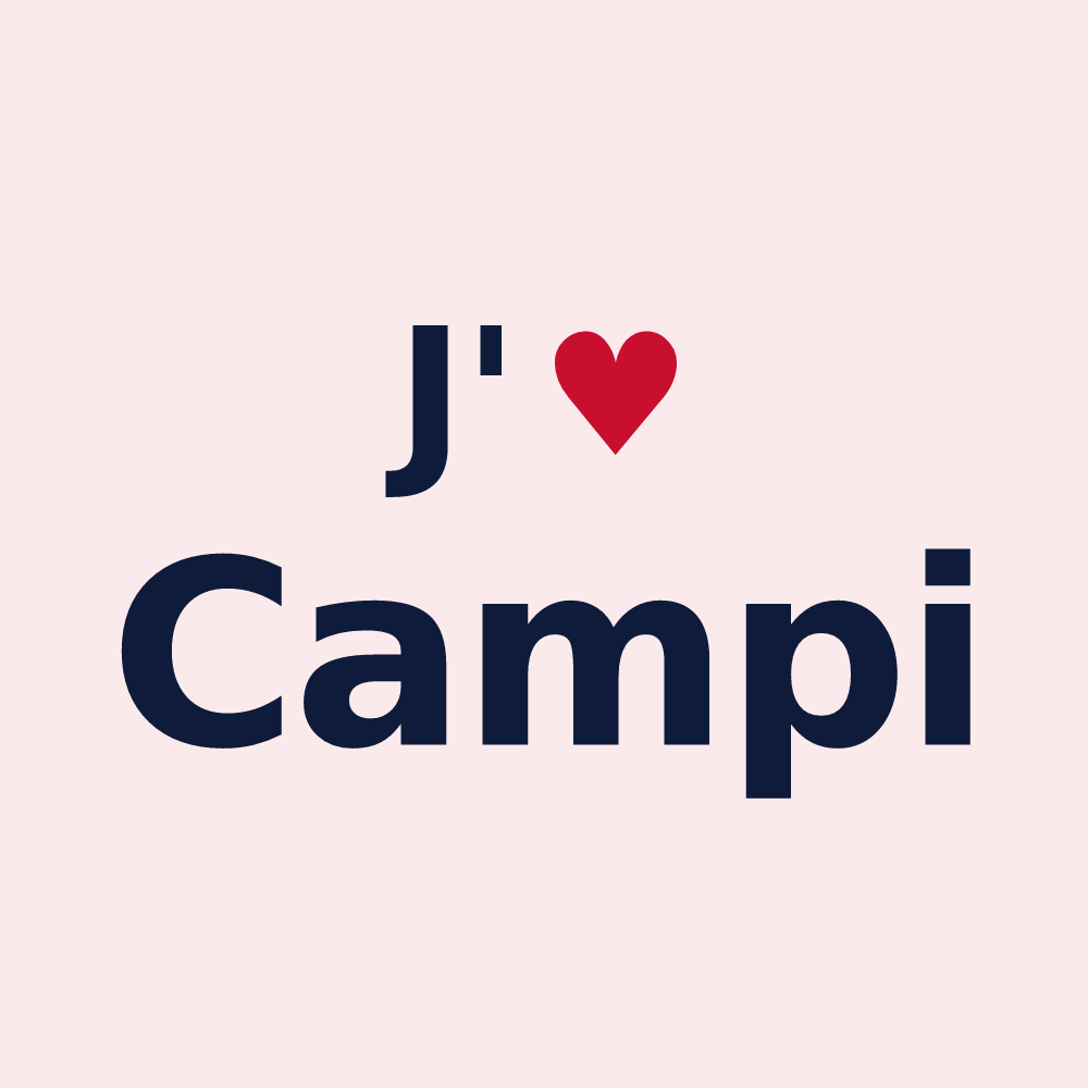 Magnet personnalisé Campi — design J'aime Campi