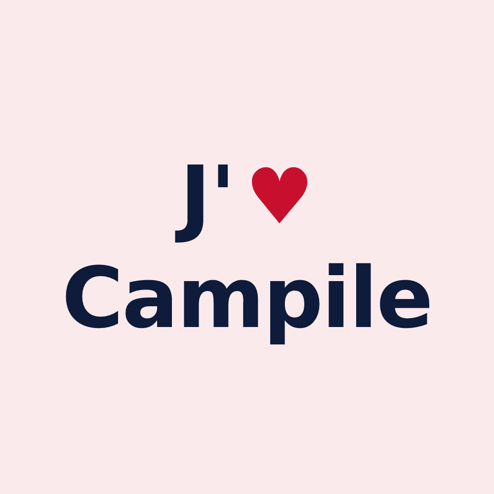 Magnet personnalisé Campile — design J'aime Campile