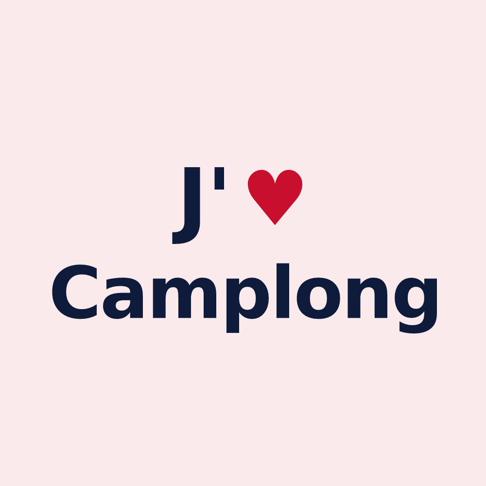 Magnet personnalisé Camplong — design J'aime Camplong