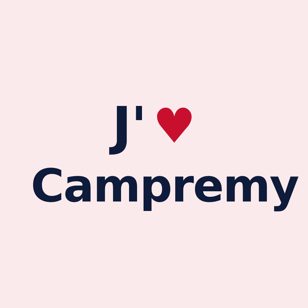 Magnet personnalisé Campremy — design J'aime Campremy