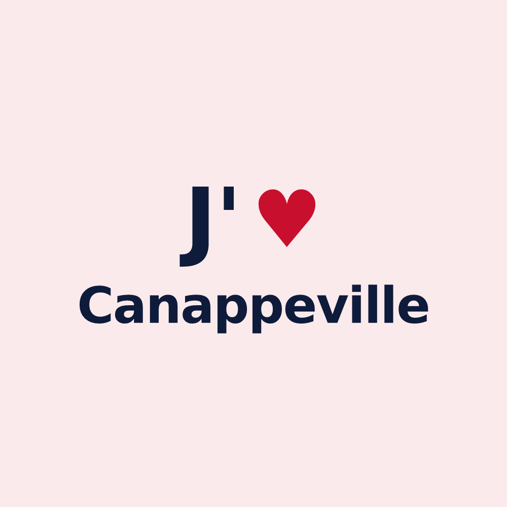 Magnet personnalisé Canappeville — design J'aime Canappeville