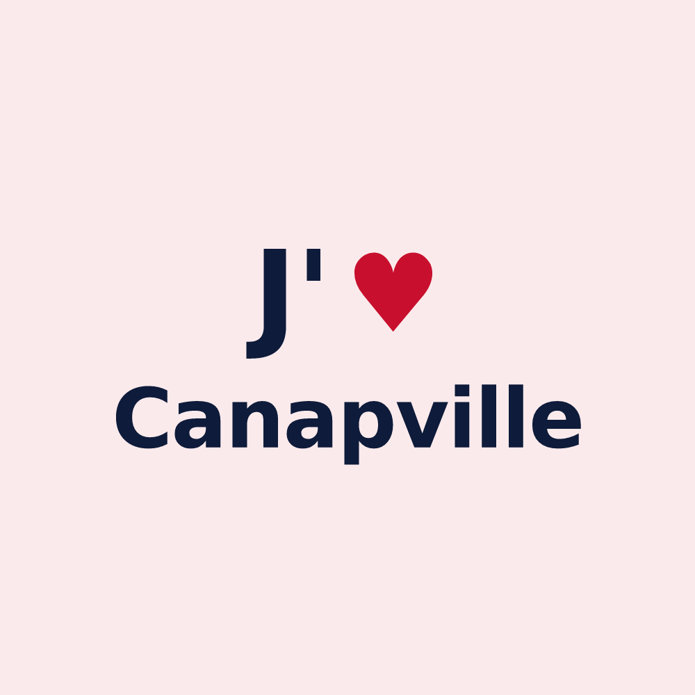 Magnet personnalisé Canapville — design J'aime Canapville