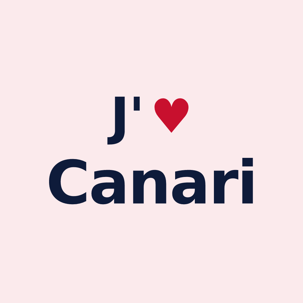 Magnet personnalisé Canari — design J'aime Canari